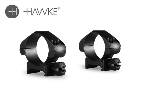 Hawke Precision Steel Ring Mounts 1" 2 Piece Weaver Low