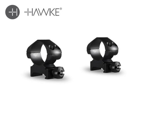 Hawke Precision Steel Ring Mounts 1" 2 Piece Weaver Medium