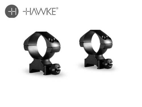 Hawke Precision Steel Ring Mounts 30mm 2 Piece Weaver High