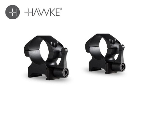 Hawke Precision Steel Ring Mounts 1" 2 Piece Weaver Medium - Lever