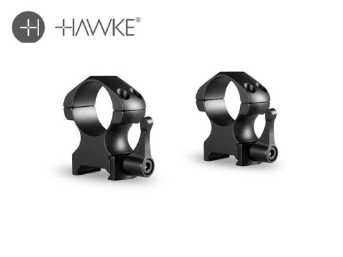 Hawke Precision Steel Ring Mounts 1" 2 Piece Weaver High - Lever