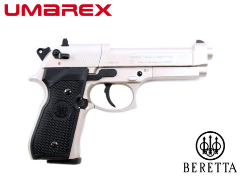 Umarex Beretta M92 FS Nickel with Black Grips