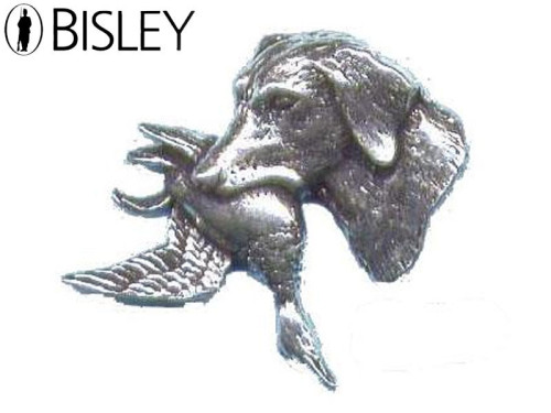 Bisley Pewter Pin - Labrador with Duck
