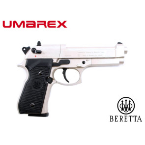 Umarex Beretta M92 FS Nickel with Black Grips