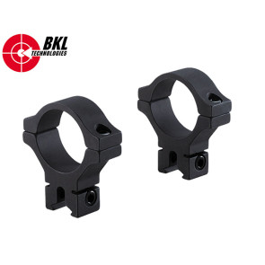 BKL 1" 2 Piece Single Strap Medium Rings Black