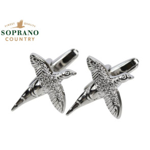 Soprano Pheasant Silver Cufflinks