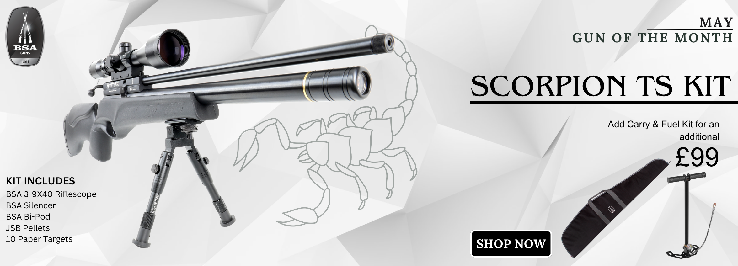 BSA Scorpion TS Air Rifle Kit - Gun Of The Month Deal